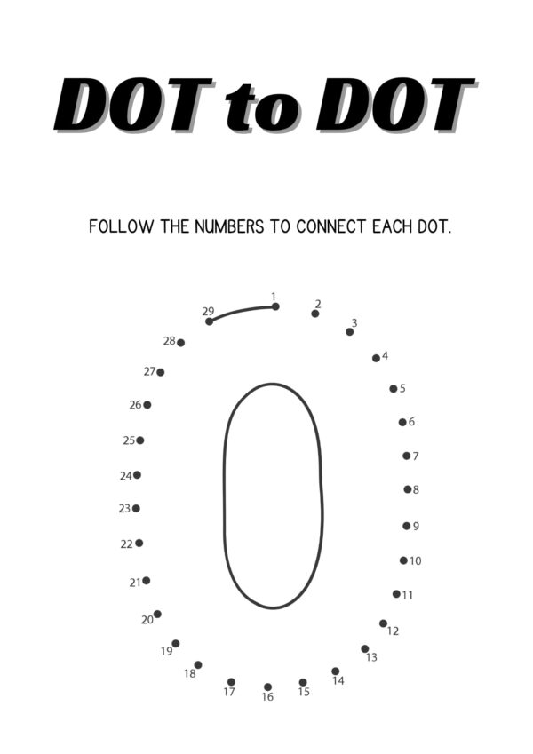 Dot to Dot Connecting Activity Math Games Worksheet - Image 2