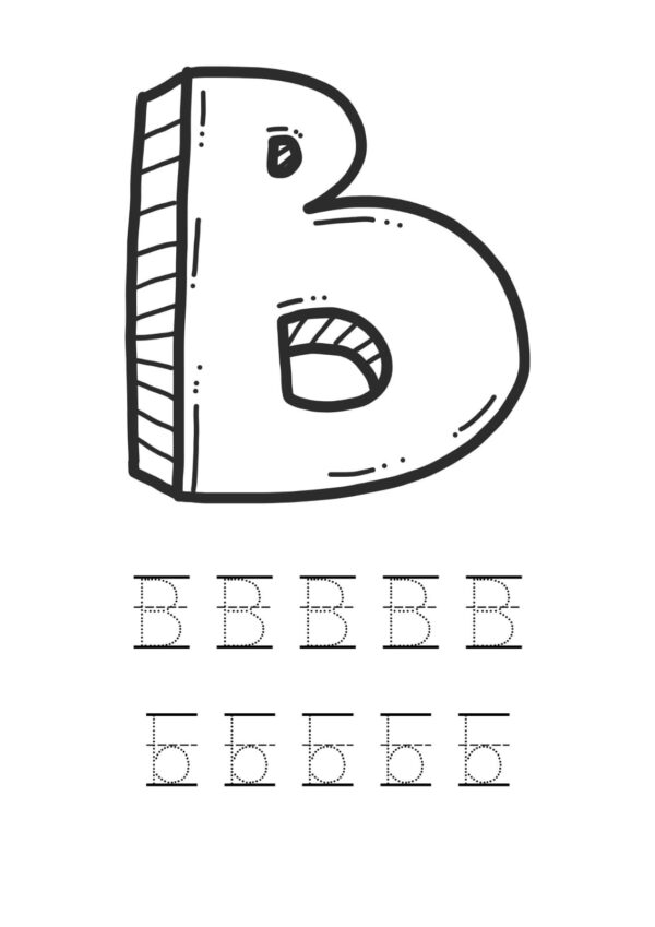 Alphabet Coloring & Tracing Worksheet - Image 4