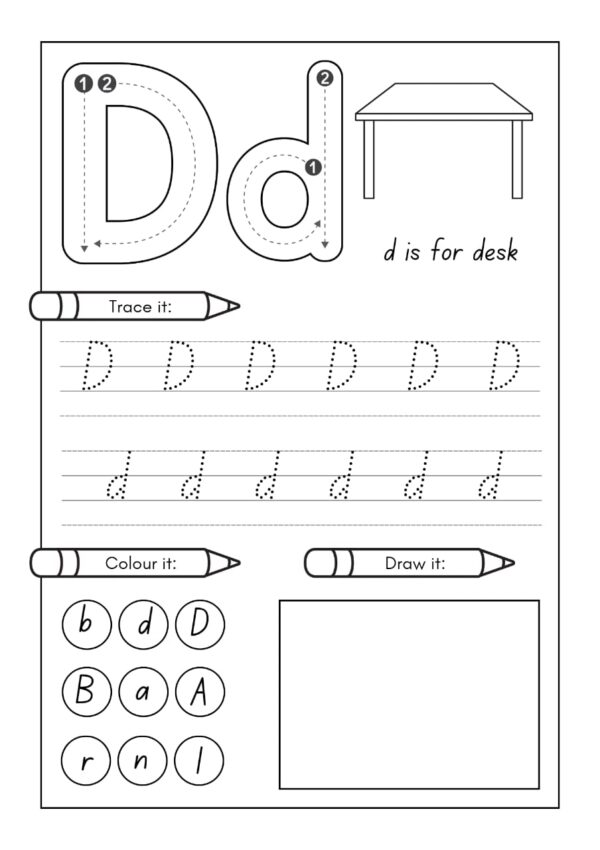 Alphabet Tracing & Coloring Worksheets for Kids (Ages 3–6)