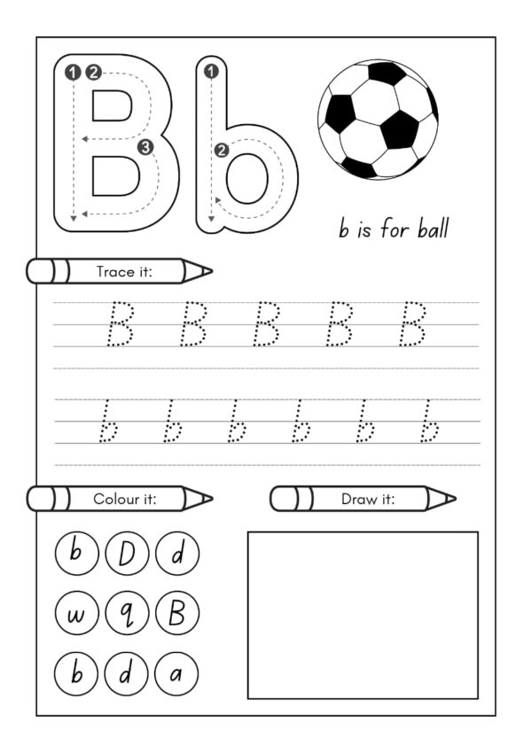 Alphabet Tracing & Coloring Worksheets for Kids (Ages 3–6) - Image 3
